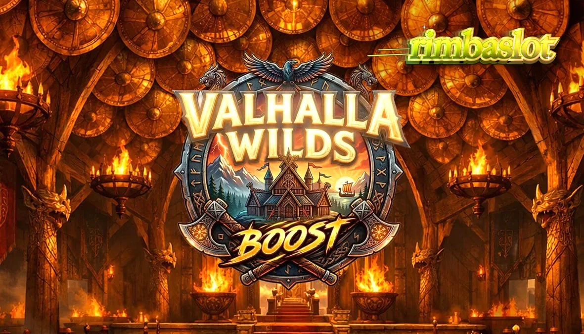 Tampilan visual slot Valhalla Wilds Boost dengan tema Viking dan simbol rune.