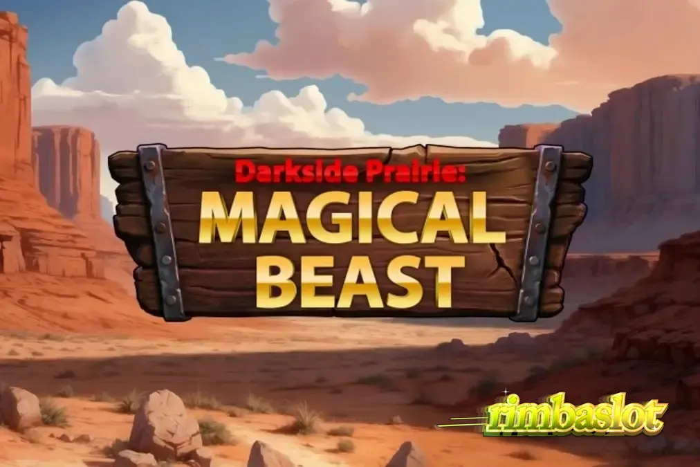 Tampilan visual slot Darkside Prairie: Magical Beasts dengan latar belakang padang rumput berbatu.